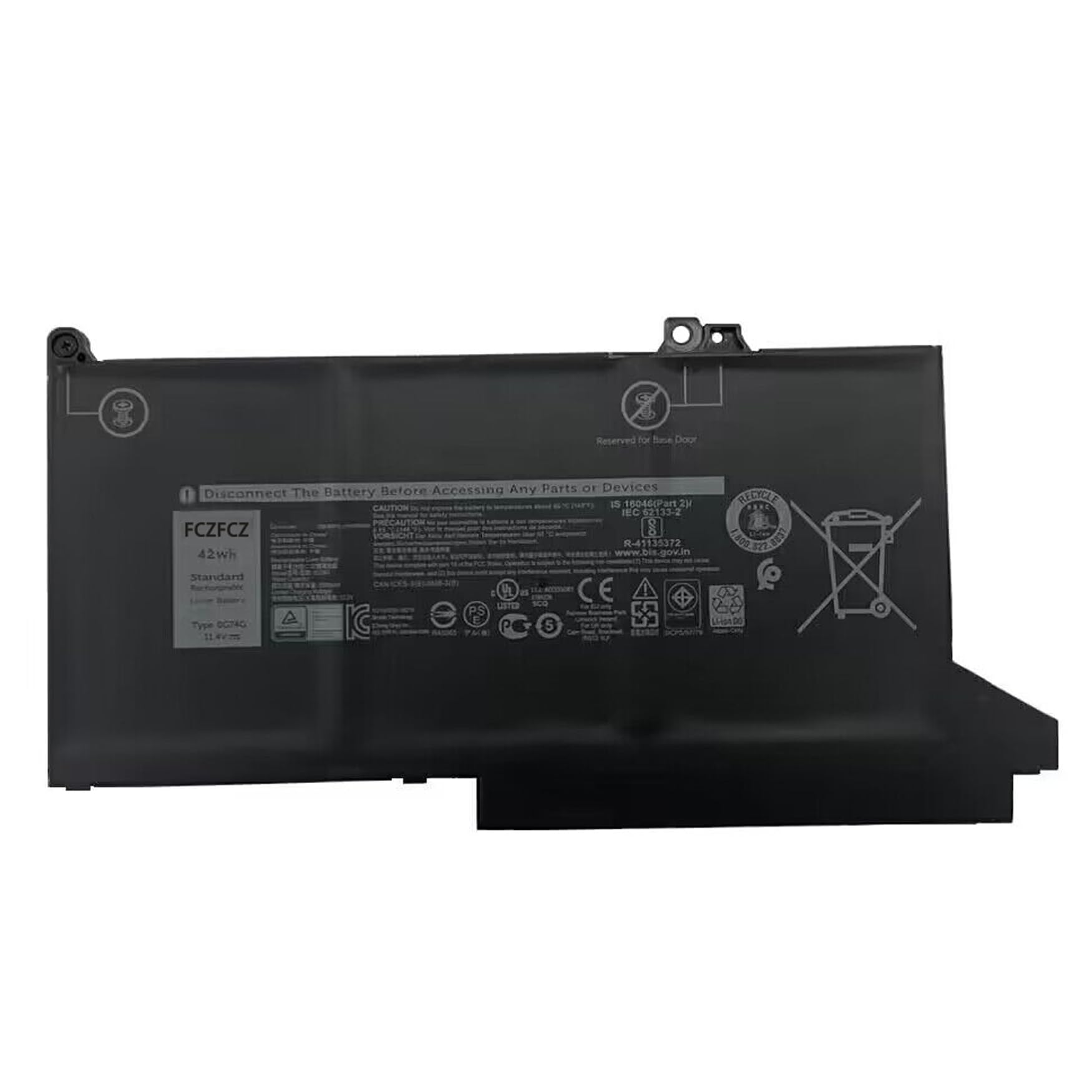 Amazon.com: FCZFCZ 0G74G Battery 42Wh 3500mAh Replacement for Dell
